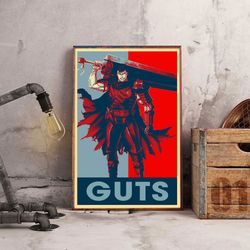 anime poster, berserk poster, wall art, wall decor, prints, home decor, inhuman forces awaken wall art