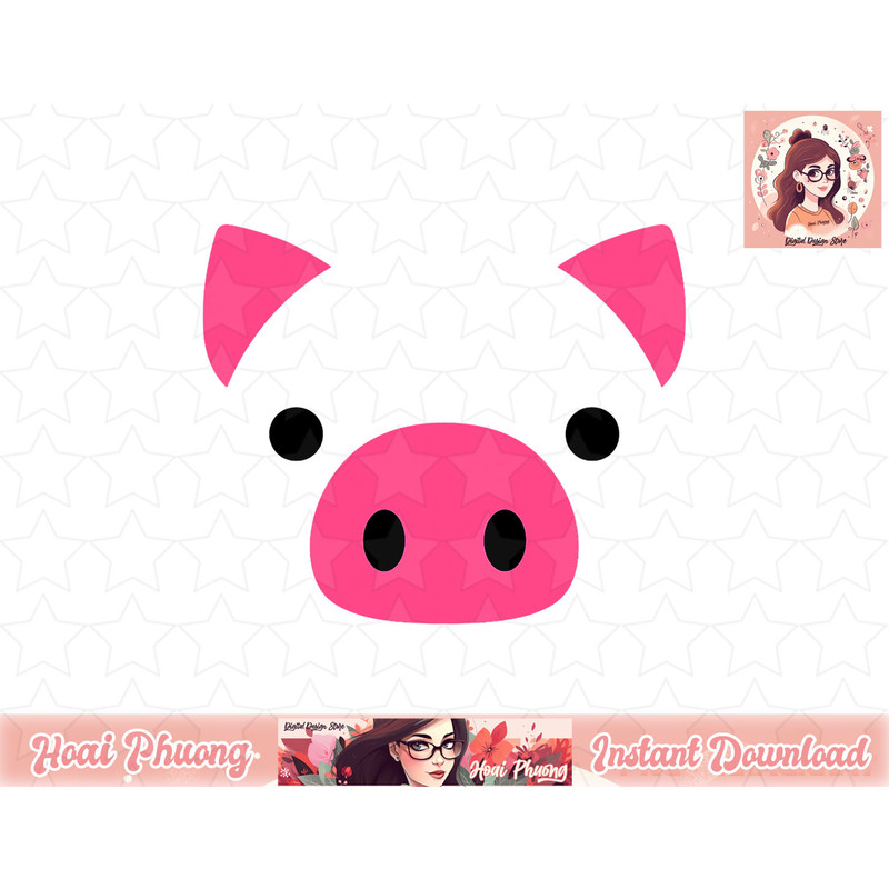 Pig Face Costume Funny Halloween png, instant download.jpg