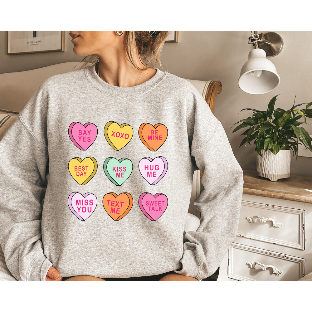 Be Mine Sweatshirt, Conversation Hearts Shirt, XOXO Sweatshirt, Valentines Day Shirt, Couple Shirt, Gift For Her, Gift For Valentine - 2.jpg