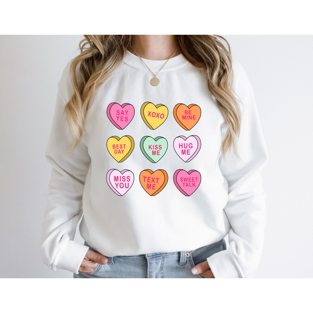 Be Mine Sweatshirt, Conversation Hearts Shirt, XOXO Sweatshirt, Valentines Day Shirt, Couple Shirt, Gift For Her, Gift For Valentine - 3.jpg
