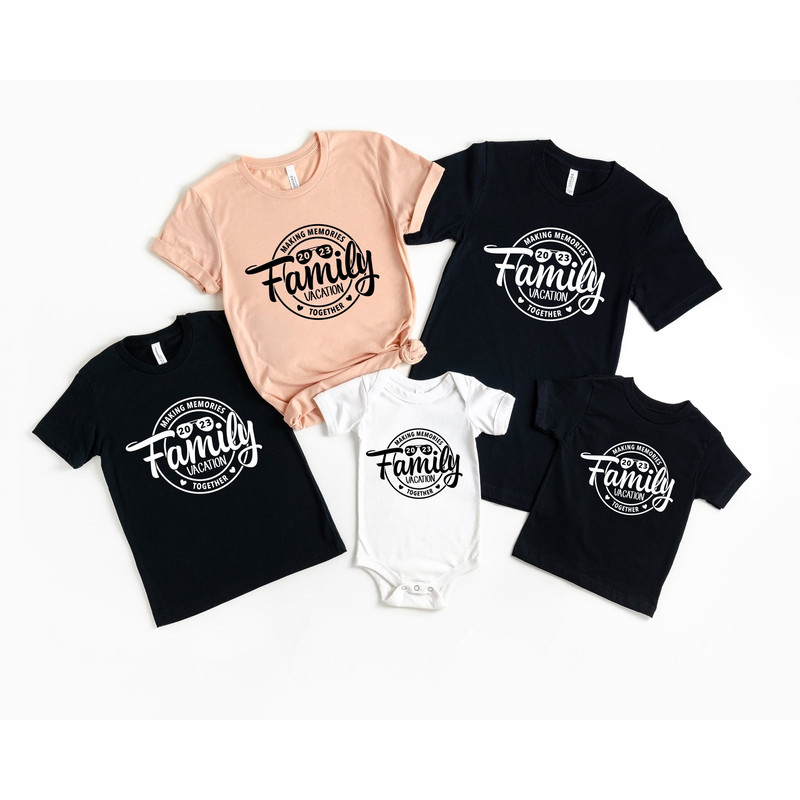 Family Vacation 2023 T-shirt, Making Memories together family tshirt, Family matching shirt, Family Beach trip shirt, Family Vacation shirts - 1.jpg
