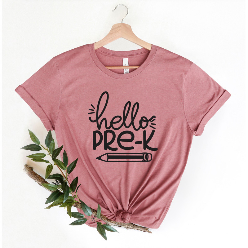 Hello Pre K Grade Shirt, Gift for Teachers, First day of Preschool, Teacher Shirt, Preschooler Shirt, Back to School Shirt - 2.jpg