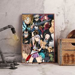 anime poster, black clover poster, wall art, wall decor, prints, home decor, magic unleashed poster