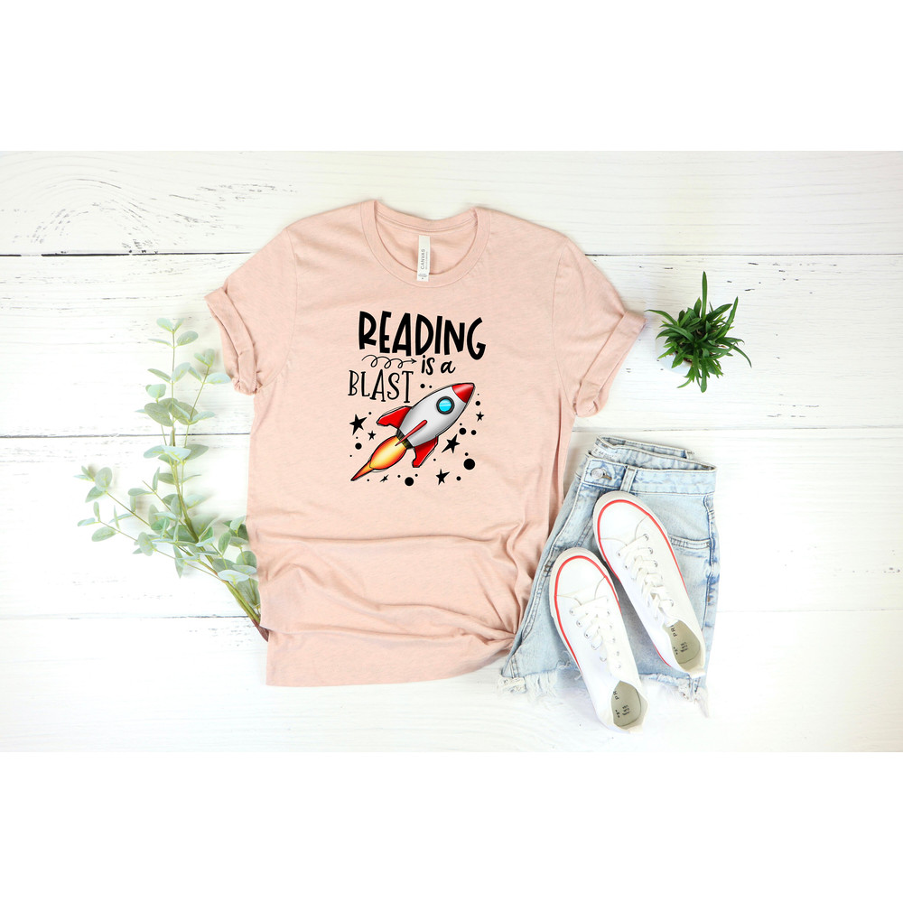 Reading Is A Blast Shirt, Students reading shirt, Librarian Book Lover Shirt, Reading Shirt, Reading Teacher Shirt, Books Shirt ,Book Gifts - 3.jpg