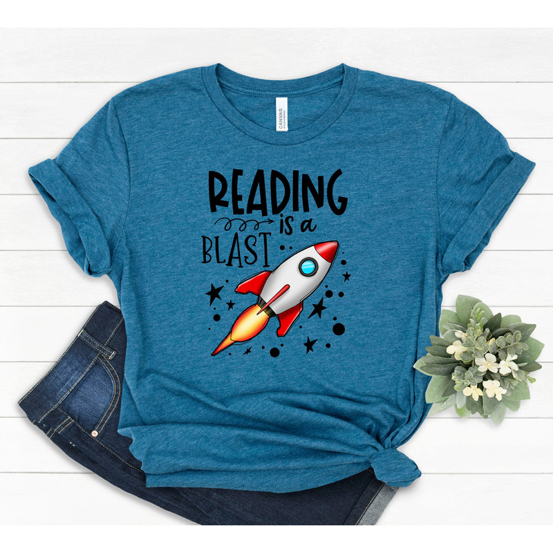 Reading Is A Blast Shirt, Students reading shirt, Librarian Book Lover Shirt, Reading Shirt, Reading Teacher Shirt, Books Shirt ,Book Gifts - 4.jpg