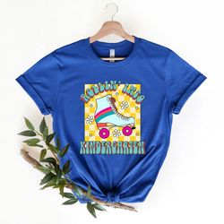 rollin' into kindergarten shirt, skating girls school shirt, kindergarten shirt, cust