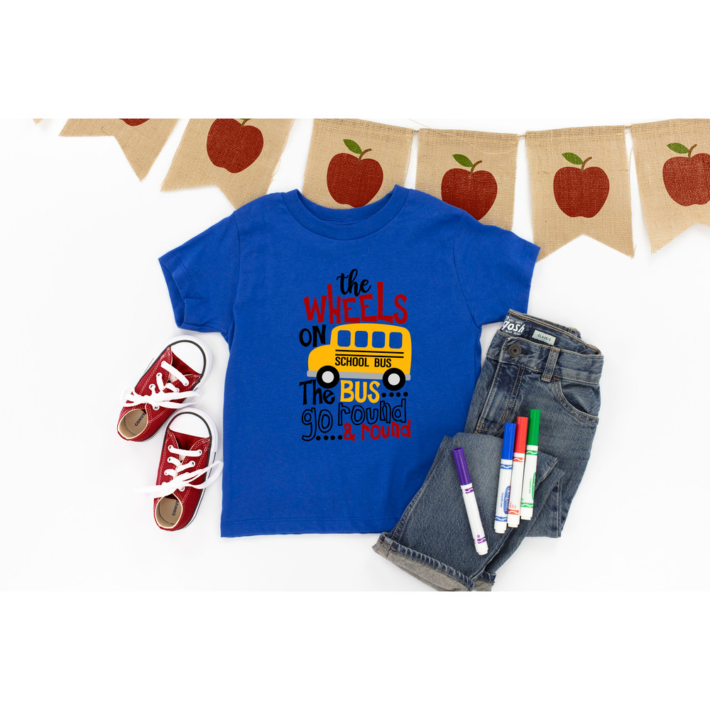 The WHEELS On The BUS shirt, go back to school shirt,School bus shirt, school bus shirt, Cute kids shirt,School tee,First day of school tee - 2.jpg