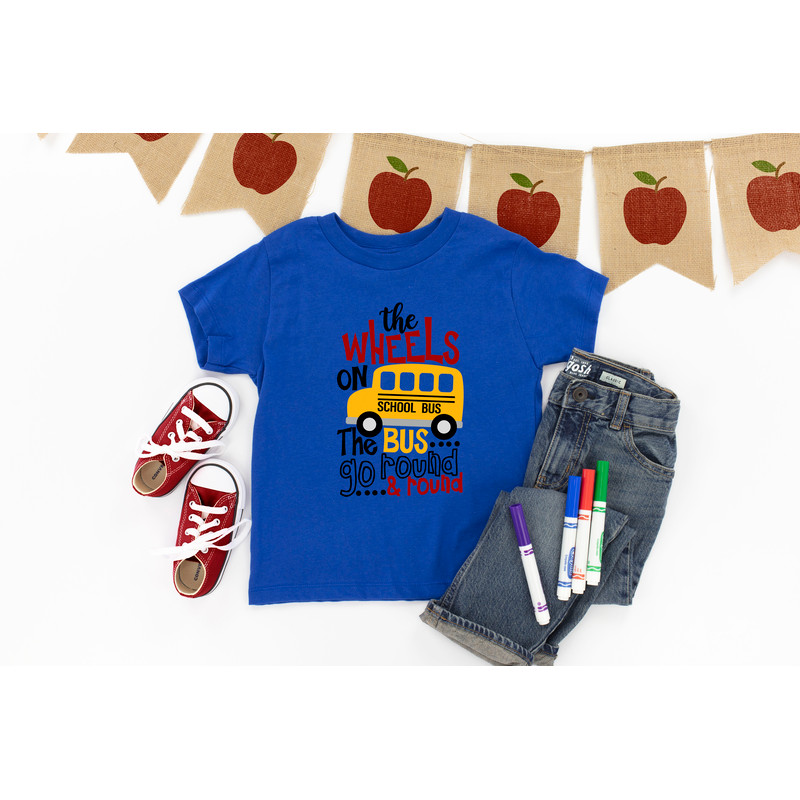 The WHEELS On The BUS shirt, go back to school shirt,School bus shirt, school bus shirt, Cute kids shirt,School tee,First day of school tee - 2.jpg