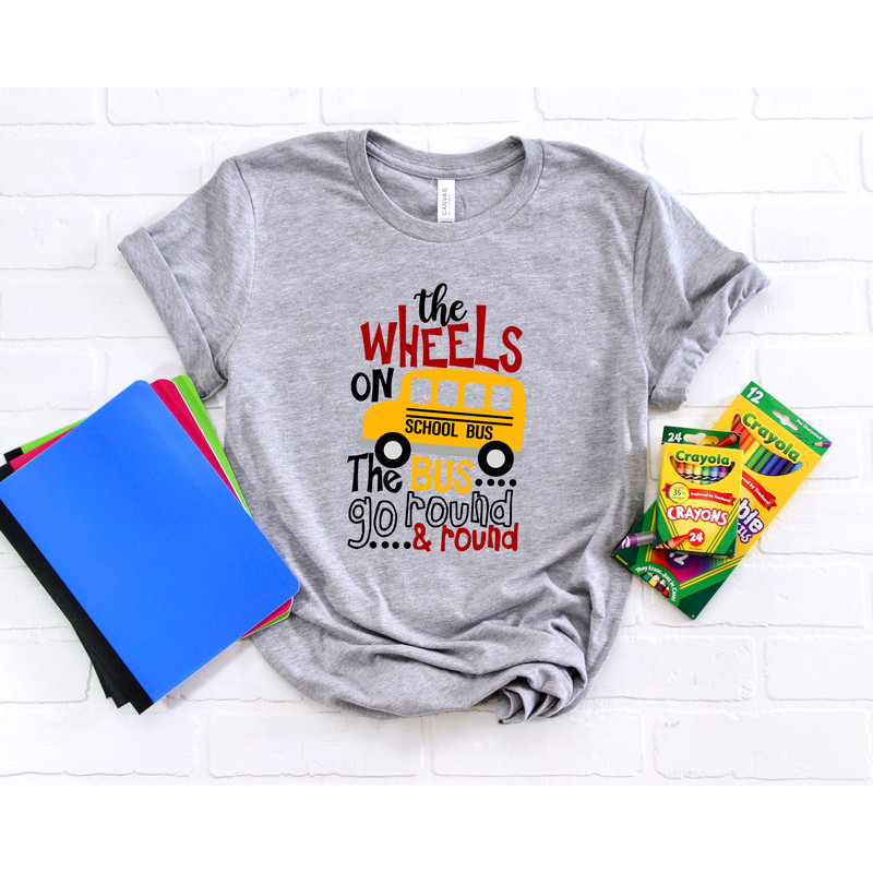 The WHEELS On The BUS shirt, go back to school shirt,School bus shirt, school bus shirt, Cute kids shirt,School tee,First day of school tee - 3.jpg