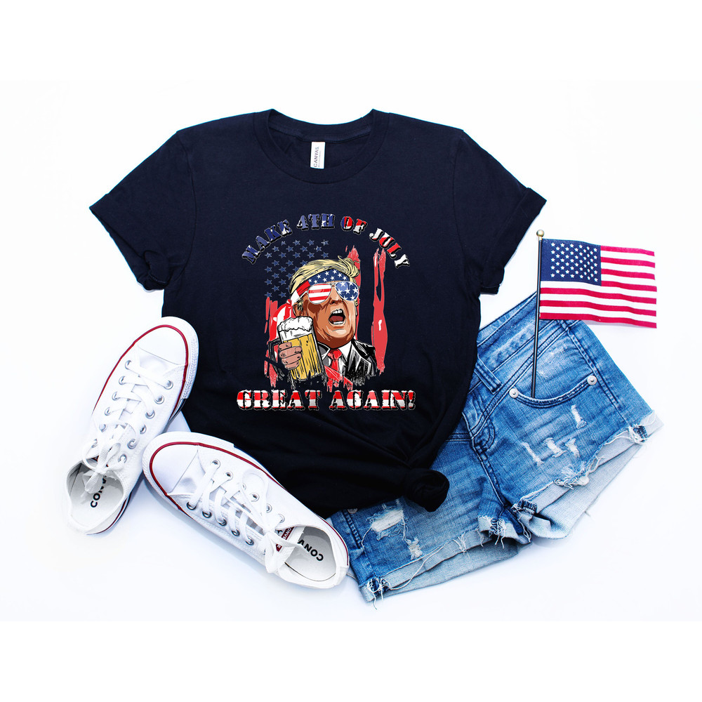 Trump Great Again T-shirt, 4th of July Shirts, Patriotic Family Matching Tee Shirts, Make 4th of July Great Again Shirt, Funny Shirts - 3.jpg