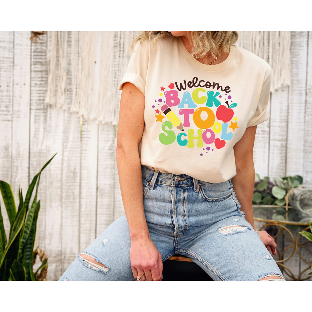 Welcome Back To School Shirt, Teacher Shirt, First Day Of School Shirt, Back To School Shirt, Teacher Tee, Teacher Apparel, Hello School Tee - 2.jpg