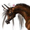 Dark Bay Arabian Horse ART commission custom original equine artist illustration pet portrait realistic drawing personalized painting equestrian gift artwork ha