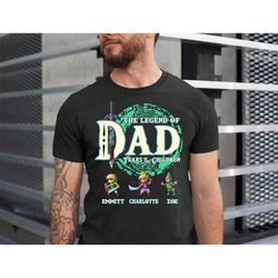 dad the legend of dad t-shirt, zelda dad shirt, zelda t-shirt, zelda link shirt, gift for dad, father tee, gamer shirt,