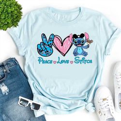 peace love stitch shirt, cute stitch disney shirt, disney trip shirt, disney world disneyland shirt, gift for stitch lov