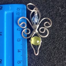 copper pendant-'lily'.gift for a girl.original necklace.