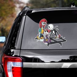 jack skellington decal, movie decal, movie sticker, character movie car decal, nightmare decal, jack skellington sticker