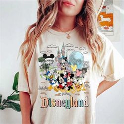 vintage mickey and friends disneyland shirt, retro disney trip shirt, disney castle shirt, disney family vacation 2023,