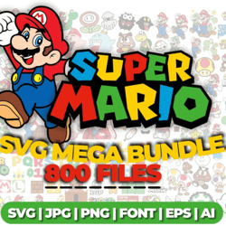 super mario svg bundle or cricut and sublimation, mario family layered svg files, super mario bros cut files