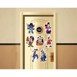 funny disney pirates magnets for cruise ship stateroom doors, mickey and friends pirates of caribbean, stitch pirates cr