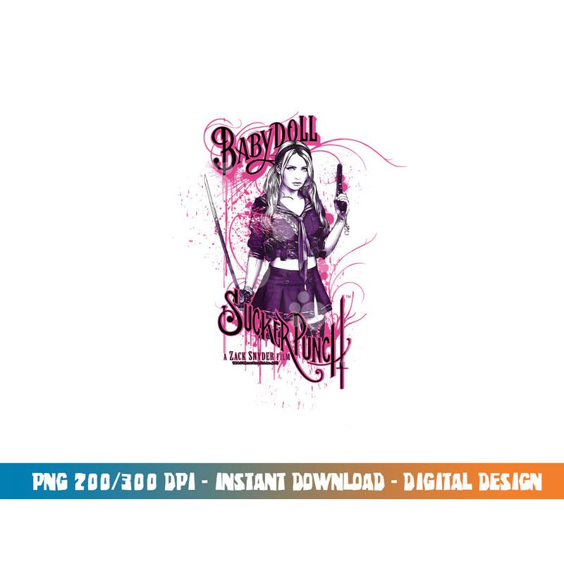 Sucker Punch Babydoll Longsleeve T Shirt Long Sleeve png, sublimation .jpg