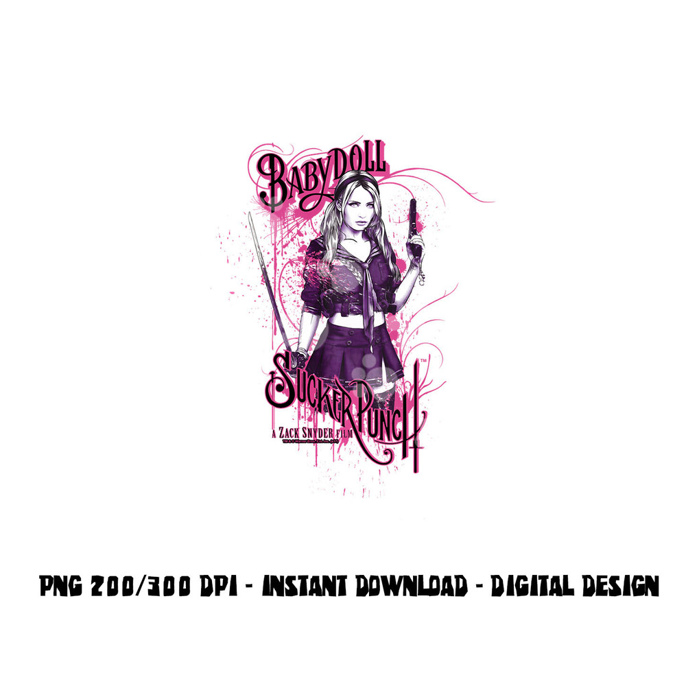 Sucker Punch Babydoll Longsleeve T Shirt Long Sleeve png, sublimation .jpg