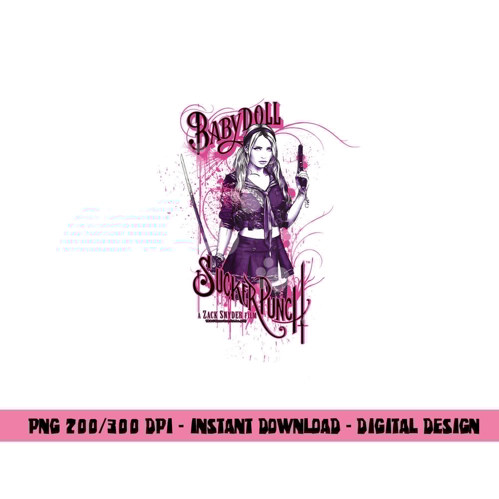 Sucker Punch Babydoll Longsleeve T Shirt Long Sleeve png, sublimation .jpg