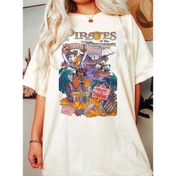 vintage donald duck disney pirates of the caribbean shirt, disney pirates shirt, disneyworld trip shirt, disney family v