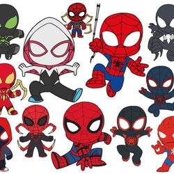 spiderman superhero babies svg, marvel edgame svg, superhero png