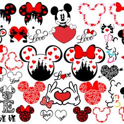 Disney Valentine Day svg, Mickey Minnie Valentine svg, png