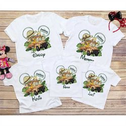 personalized leopard disney animal kingdom shirt, mickey and friends safari mode shirt, disney safari trip shirt, disney