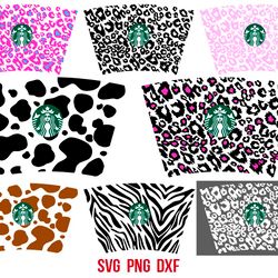 Starbucks Wrap Animal coffe24oz SVG, Starbucks Wrap svg bundle, png