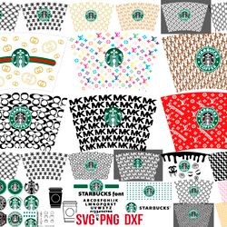 Starbucks Wrap fashion brand coffe24oz SVG, Starbucks Wrap svg bundle, png