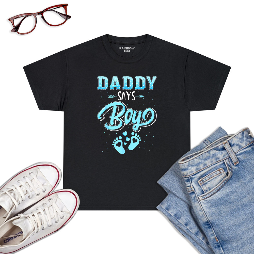 Gender-Reveal-Daddy-Says-Boy-Baby-Matching-Family-Set-T-Shirt-Black.jpg
