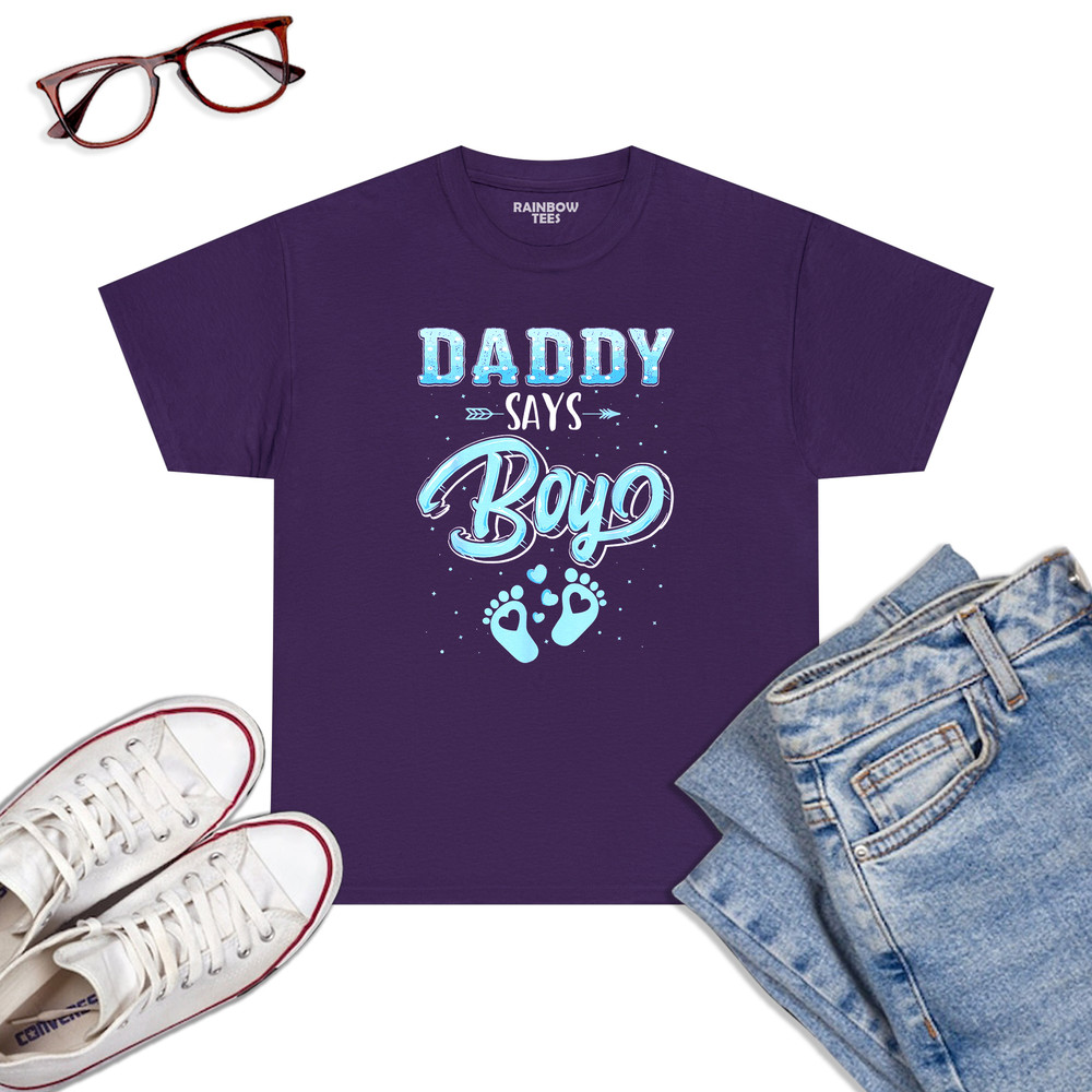 Gender-Reveal-Daddy-Says-Boy-Baby-Matching-Family-Set-T-Shirt-Purple.jpg