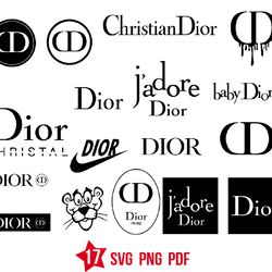 dior logo svg bundle, fashion brand svg, luxury brand svg, png