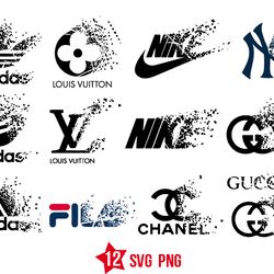 Fashion logo break svg, fashion brand svg, luxury brand svg, png