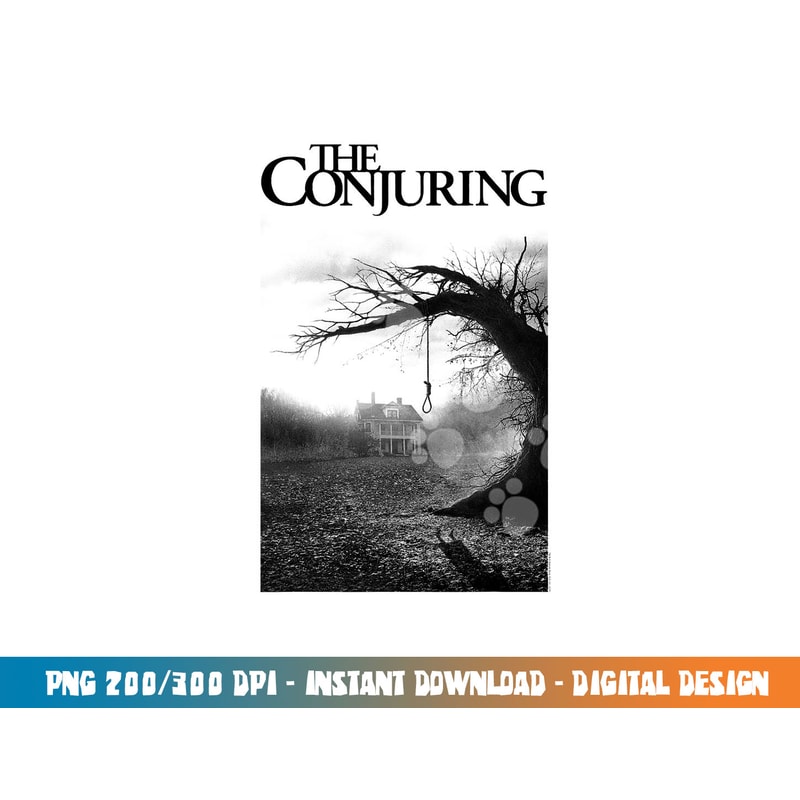 The Conjuring Poster Black & White png, sublimation .jpg