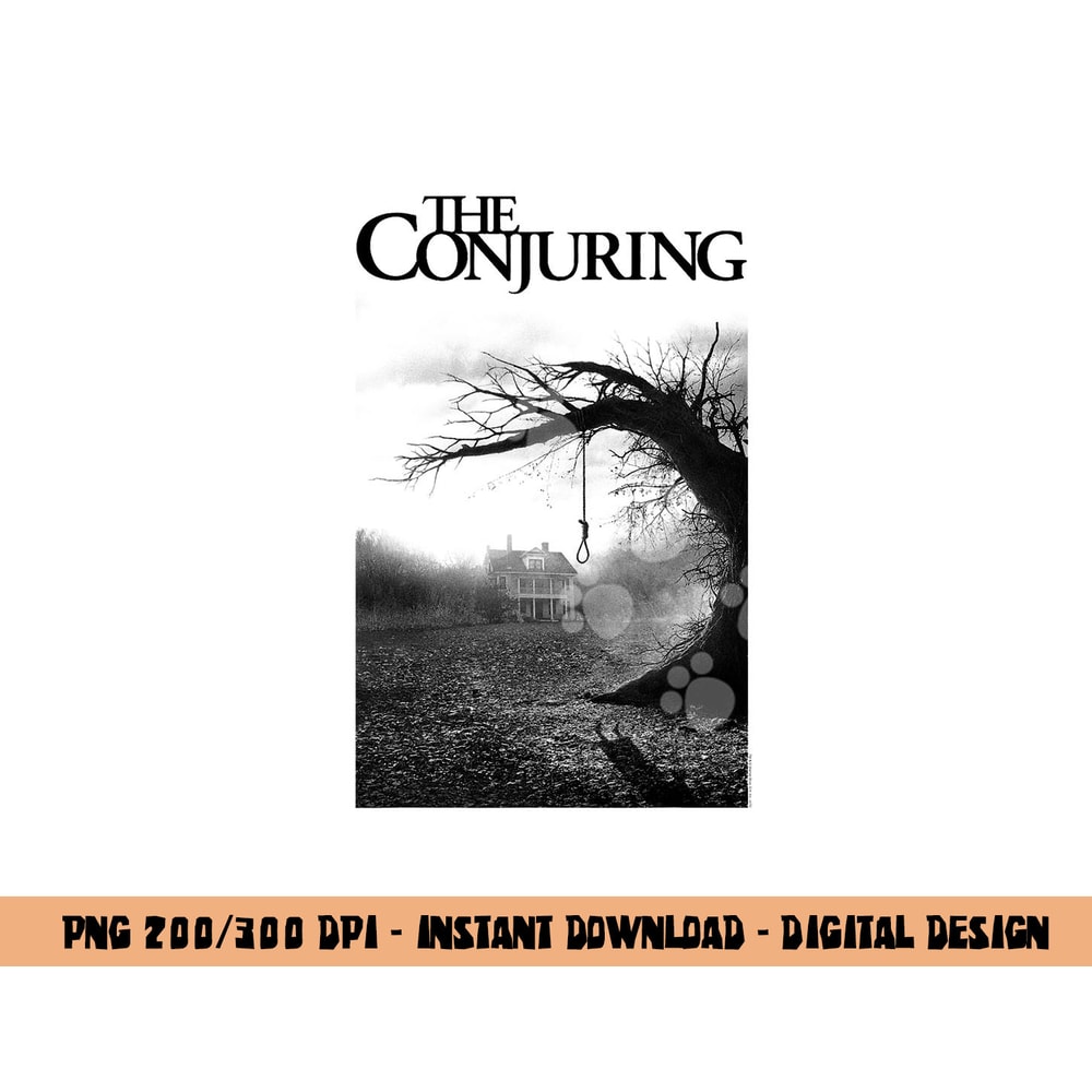 The Conjuring Poster Black & White png, sublimation .jpg