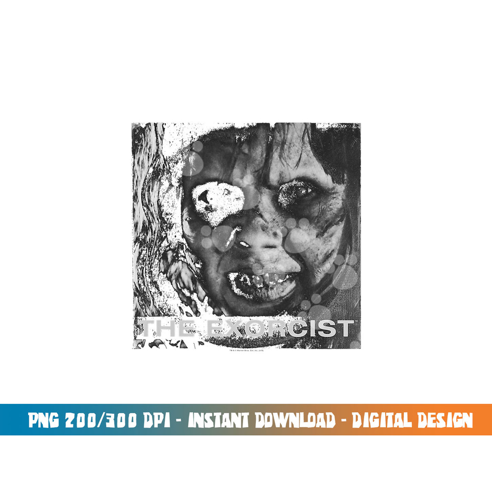 The Exorcist Regan Approach Face  png, sublimation .jpg