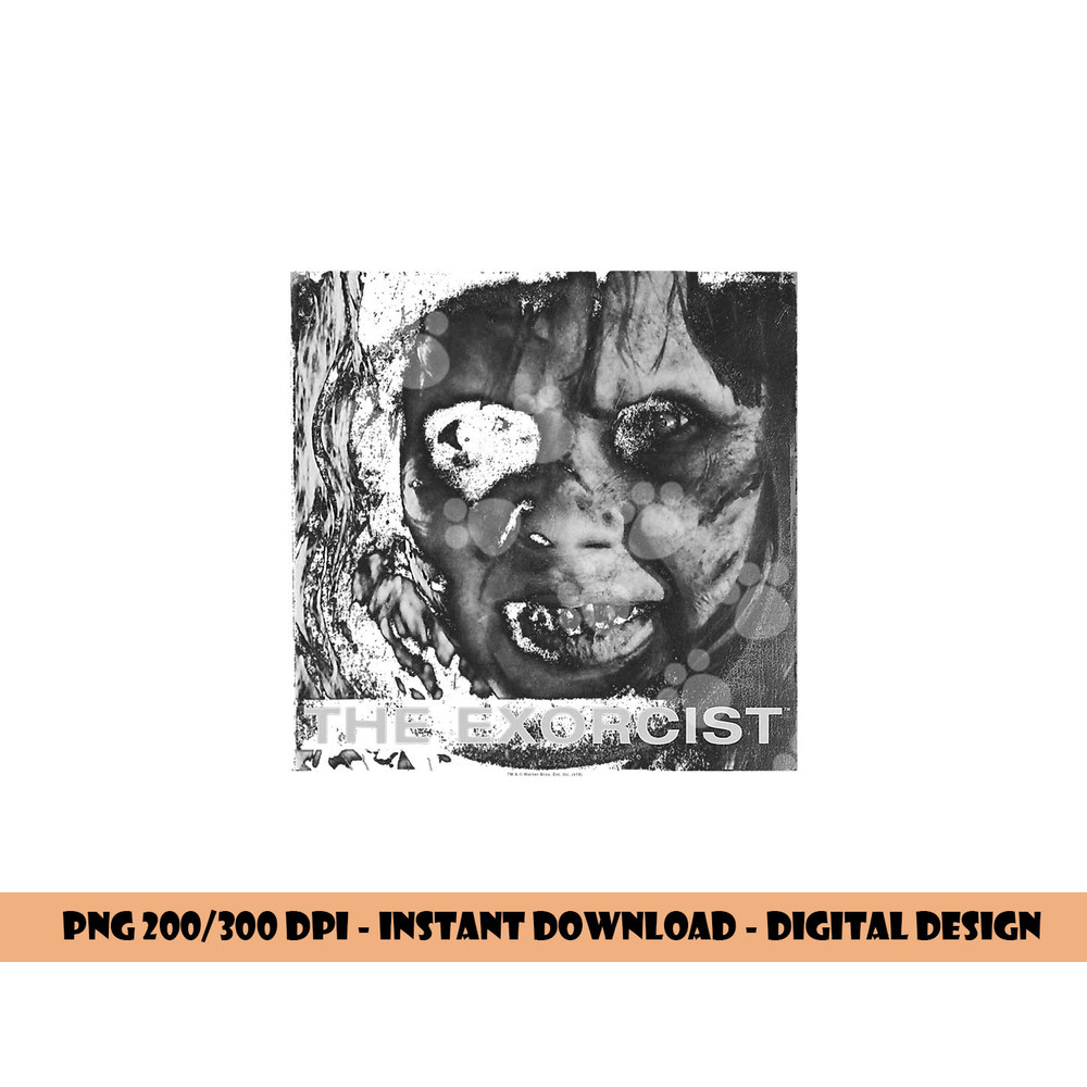 The Exorcist Regan Approach Face  png, sublimation .jpg