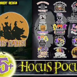 15 hocus pocus halloween embroidery bundle, halloween embroidery bundle design, halloween design, instant download