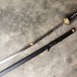handmade full tang carbon steel japanese samurai sword katata, nordic sword, viking swords, norse swords, battle ready s