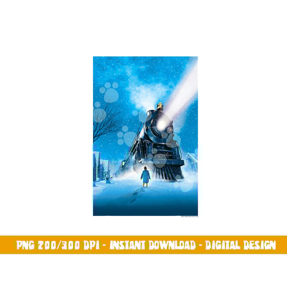The Polar Express Train Poster png, sublimation .jpg