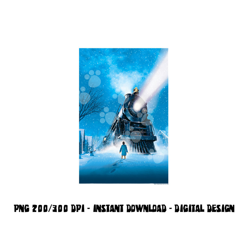 The Polar Express Train Poster png, sublimation .jpg