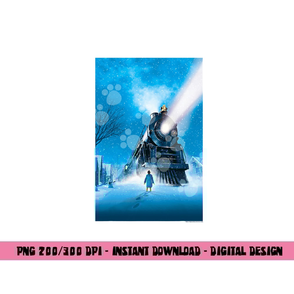 The Polar Express Train Poster png, sublimation .jpg