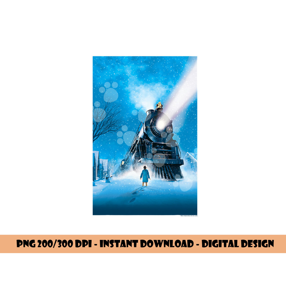 The Polar Express Train Poster  png, sublimation .jpg