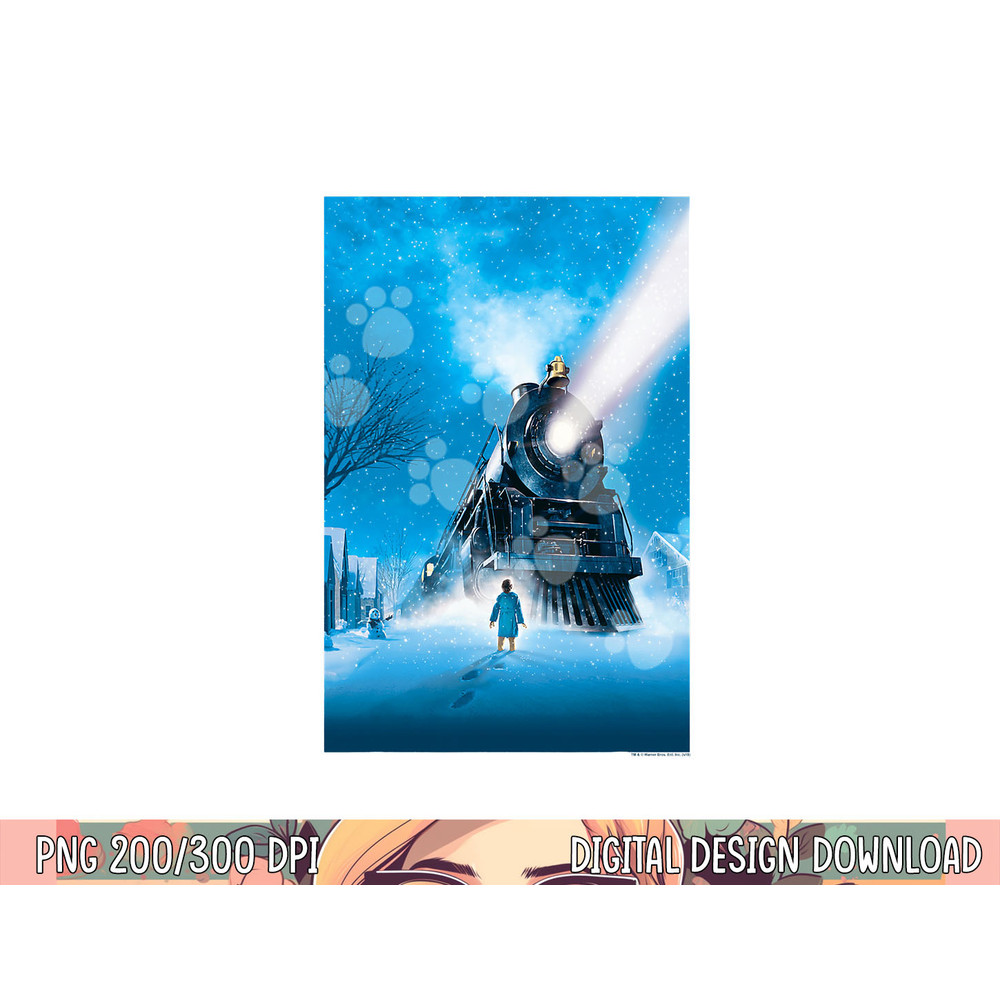 The Polar Express Train Poster png, sublimation .jpg