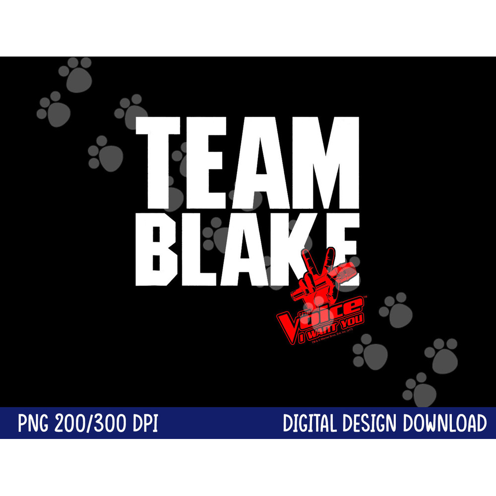 The Voice Blake Team png, sublimation .jpg