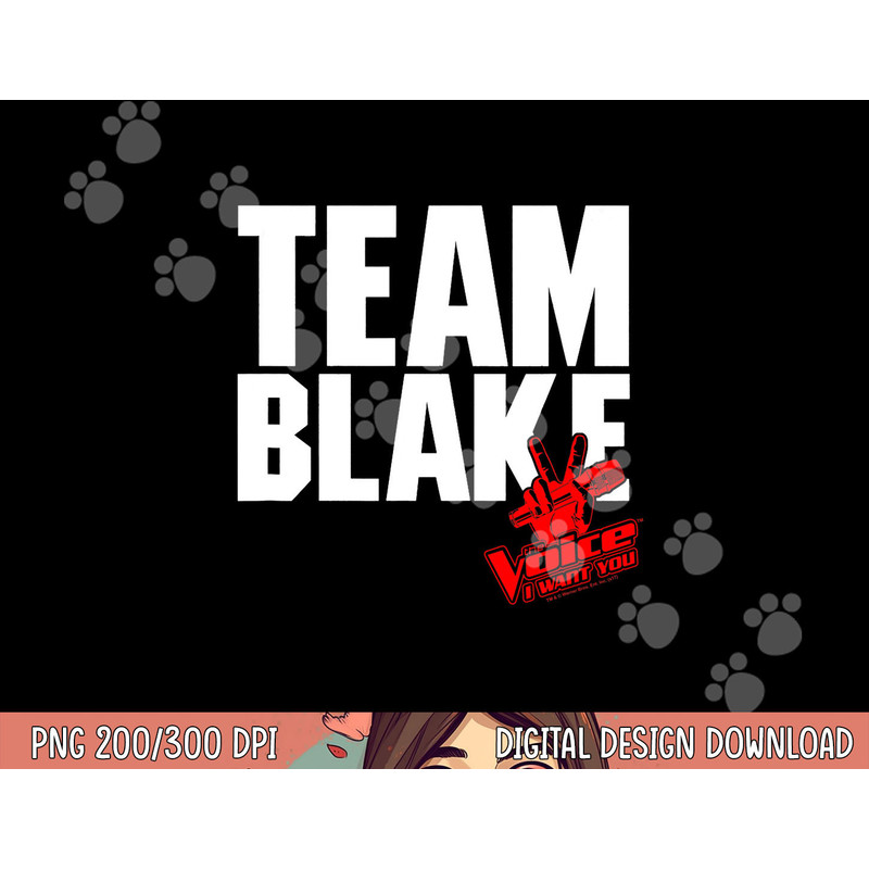 The Voice Blake Team png, sublimation .jpg
