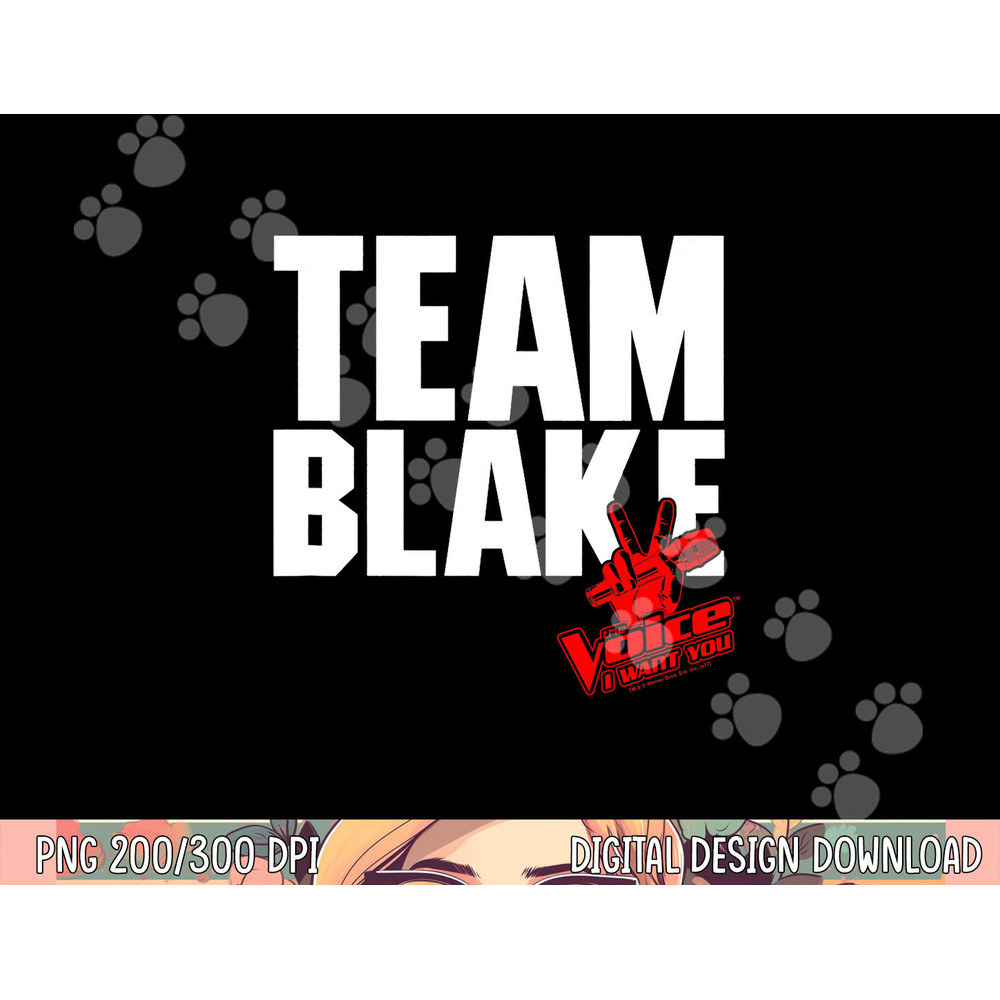 The Voice Blake Team png, sublimation .jpg